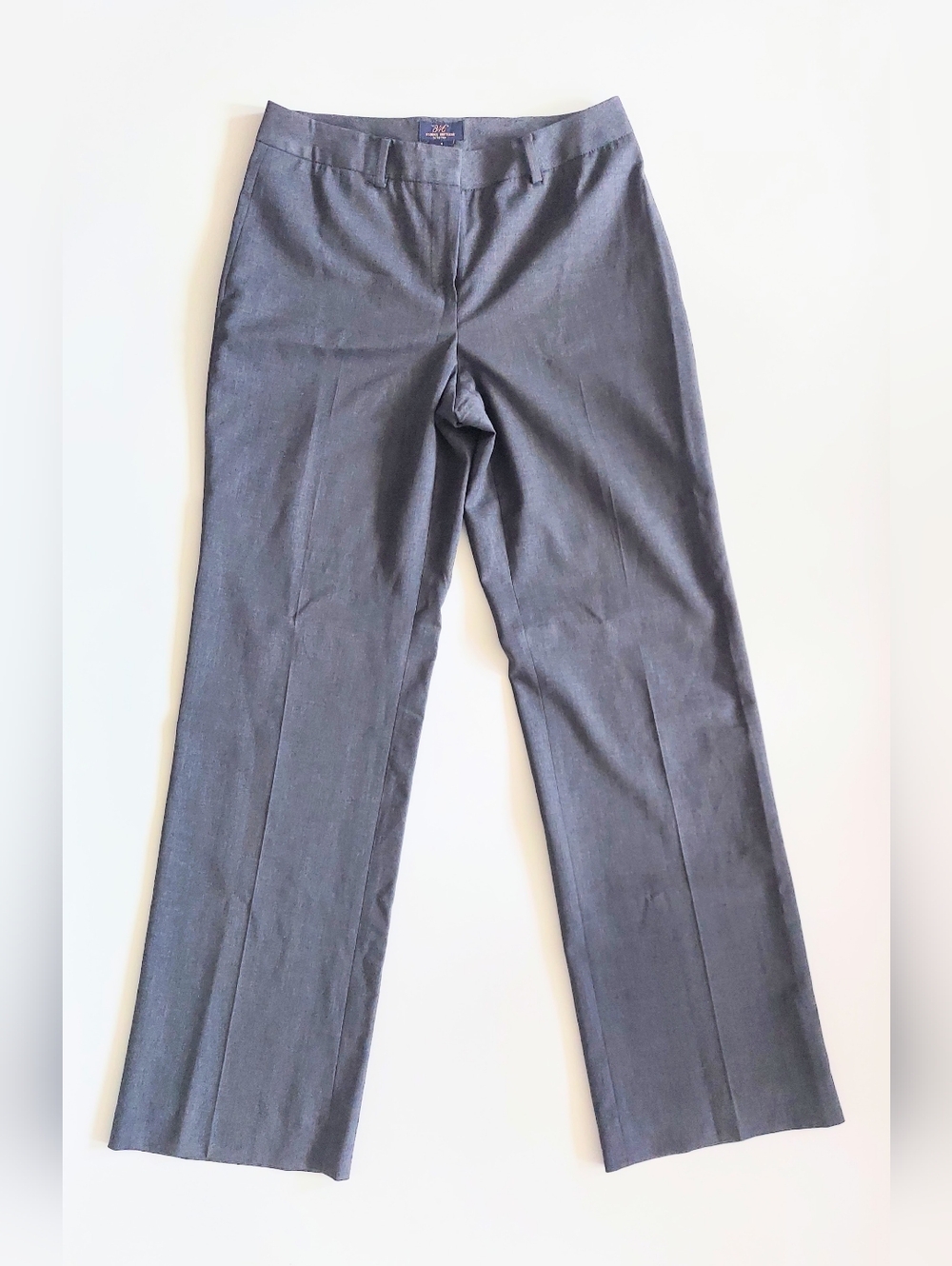 Brooks Brothers 346 Stretch Straight Leg Wool Trouser Pants Gray Size 4